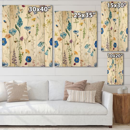 Designart - Blue Wild Flowers